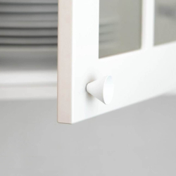 Ga&#322;ka do mebli - Bia&#322;y matowy - Model Conic  - 29 x 22 mm