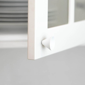 Gałka do mebli - Biały matowy - Model Conic  - 29 x 22 mm