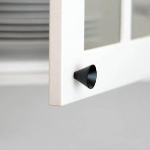 Gałka do mebli - Matowa czerń - Model Conic  - 29 x 22 mm