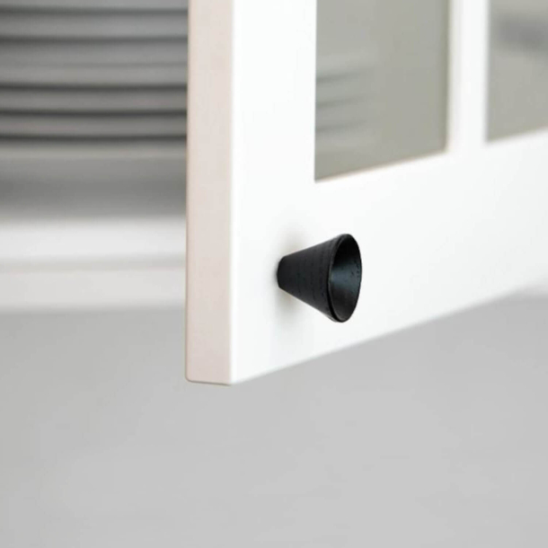 Cabinet knob - Black ash - Model Conic - 29 x 22 mm