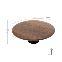 Ga&#322;ka do mebli - Orzech w&#322;oski - Model Split - 64 mm