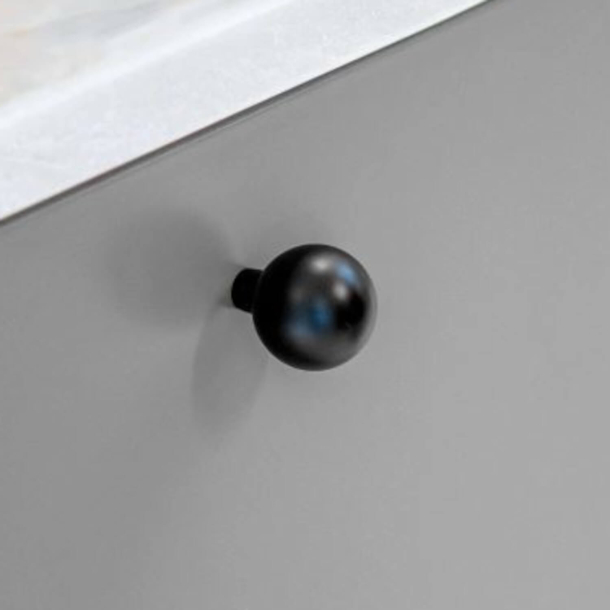 Beslag Design Cabinet knob - Matt black - 28 x 33 mm