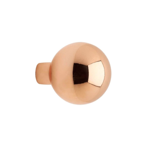 Beslag Design Cabinet knob - Polished copper - 28 x 33 mm