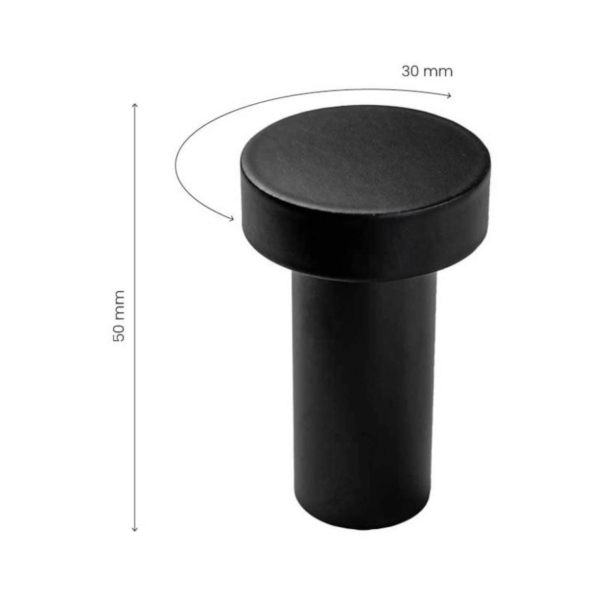Uchwyt meblowy - Matowa czer&#324; - MOOD - 18 x 30 mm