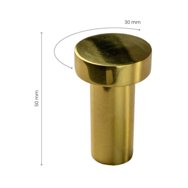 Cabinet knob - Polished brass - MOOD - 30 x 50 mm
