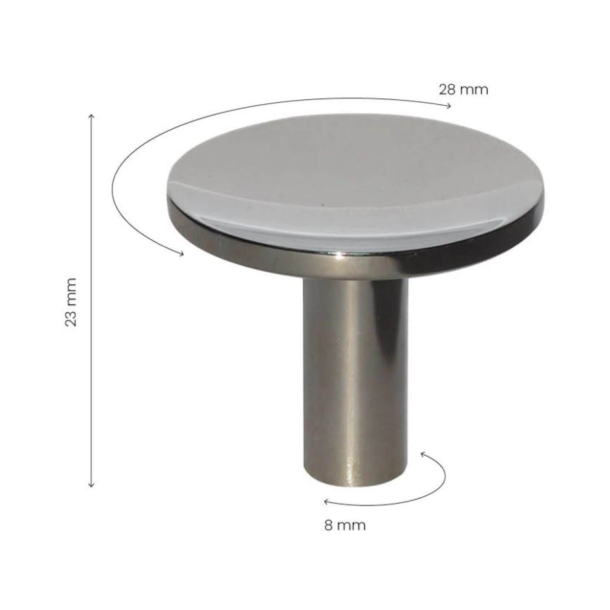 Furniture knob - Nickel plated - STURE - 28 x 23 mm