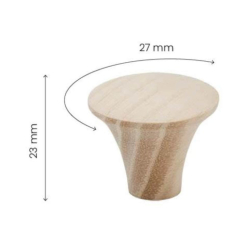 Beslag Design Cabinet knob - Untreated ash wood - Model RUT-27