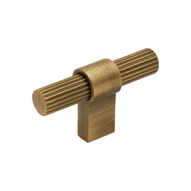 Beslag Design T-bar Cabinet handle - Antique bronze - Model Helix Stripe