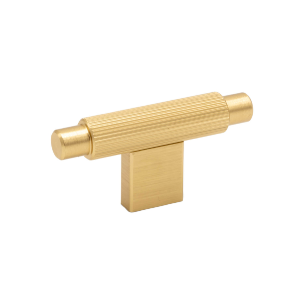 T-bar Cabinet handle - Brushed brass - Model Arpa