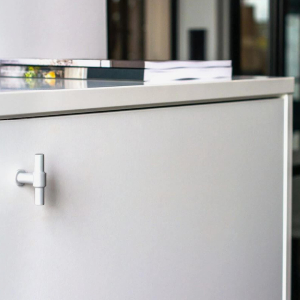 Mbelknopf T-Bar - Mattwei - Modell T-Type