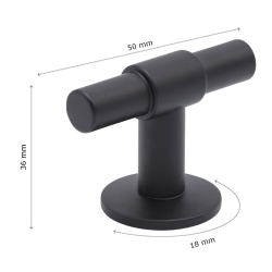 Beslag Design T-Bar cabinet handle - Matt black - Model Uniform