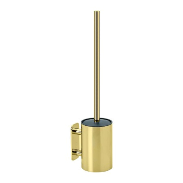 Beslag Design Toilet brush - Polished brass - Model Solid