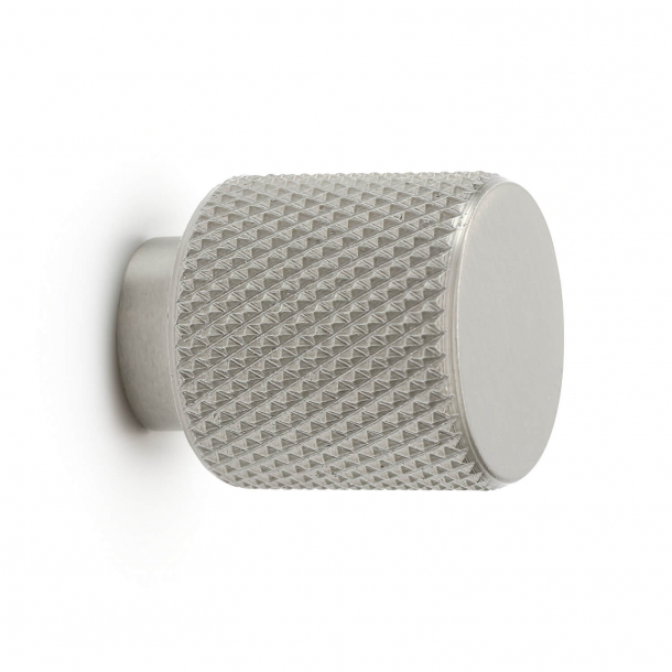Cabine knob - Brushed steel - HELIX BUTTON - 20mm x 25mm
