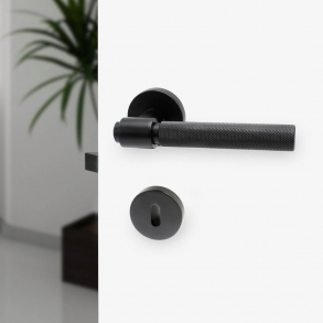 Arne Jacobsen door handle - AJ97 door handle - Brushed steel - small model  cc38mm - Arne Jacobsen door handles - VillaHus