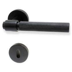 Door handle - Matte black - HELIX - Elegant industrialism