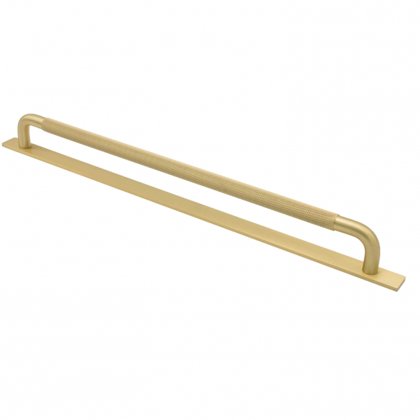 Furniture handle - Brass - HELIX with back plate - cc 320 mm