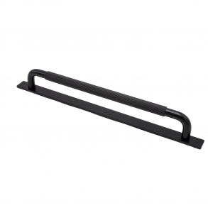 Mbelhandtag - Mattsvart - HELIX med lngskylt - cc 224 mm