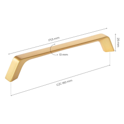 Uchwyt meblowy - Mosi&#261;dz szczotkowany - Model FRANK - cc160 mm
