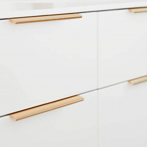 Mbelgreb - Brstet Messing - EDGE STRAIGHT - 350 mm