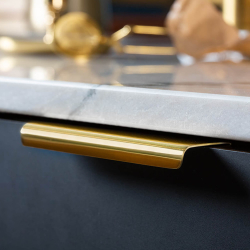 Furniture Handle - Brass without lacquer - Model LIP -40 mm