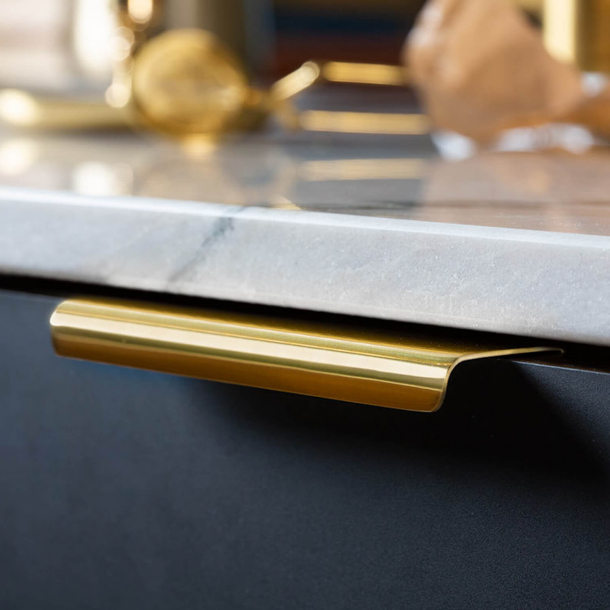 Furniture Handle - Brass without lacquer - Model LIP -40 mm