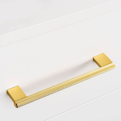 Furniture Handle - Brushed brass - Model GRAF MINI - cc160 mm