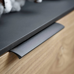 Mbelgriff - Gebrstetes Schwarz - EDGE STRAIGHT - 350 mm