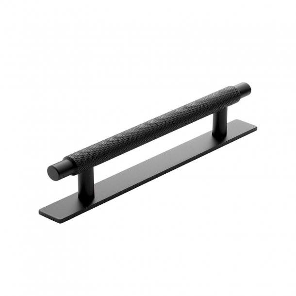 Furnipart Cabinet handle - Matt black - Model Model MANOR / Back plate - cc128 mm
