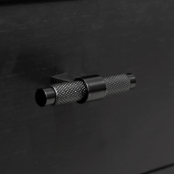 Uchwyt do mebli - Czarny matowy - Pitch z podk&#322;adk&#261; - 60 mm