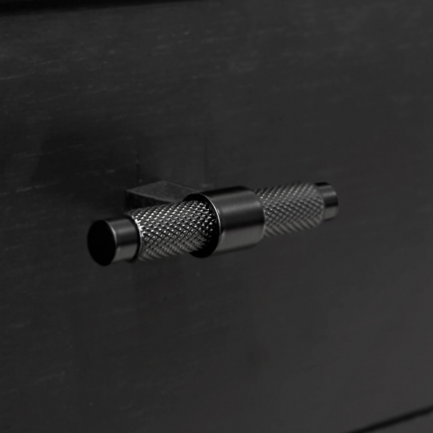 Uchwyt do mebli - Czarny matowy - Pitch z podk&#322;adk&#261; - 60 mm