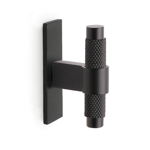 Uchwyt do mebli - Czarny matowy - Pitch z podk&#322;adk&#261; - 60 mm