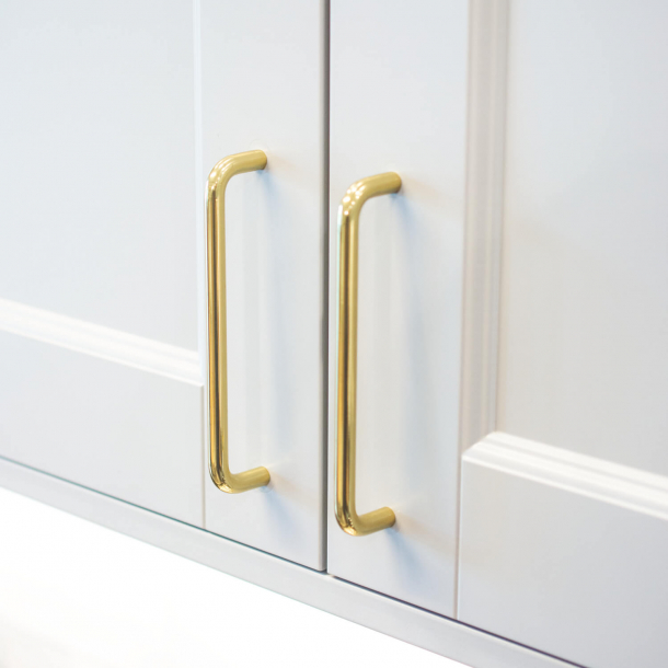 Mbelhandtag - Polerad mssing utan lack - Modell BOLMEN - cc128 mm