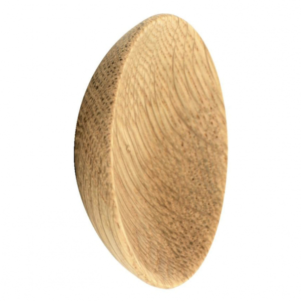 Furniture knob - Oak wood - BOWL - 65x20 mm