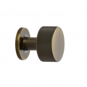 Furniture knob - Antique bronze - CREST - 26mm x 28mm