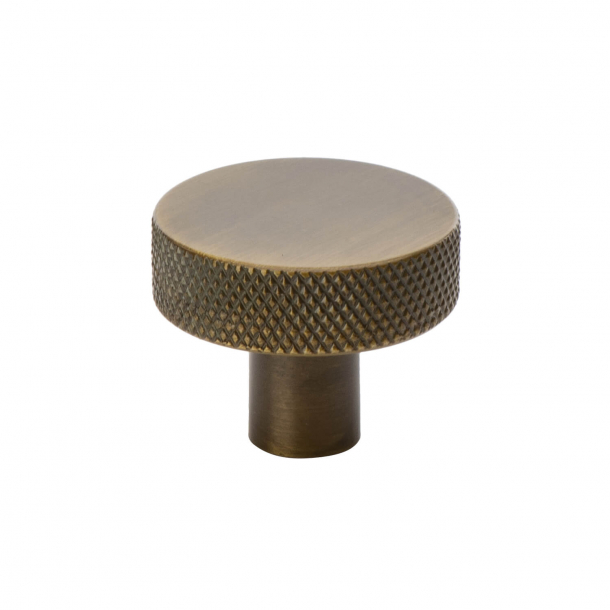 Furniture knob FLAT - Antique bronze - 32 mm