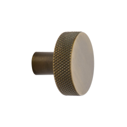 Furniture knob FLAT - Antique bronze - 32 mm