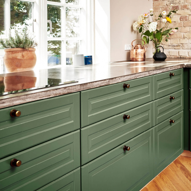 Furnipart Skpknopp - Antik mssing - Model MANOR - 30 x 35 mm