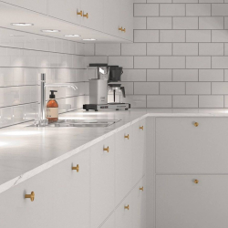 Furniture knob - Brushed brass - STURE - 28 x 23 mm