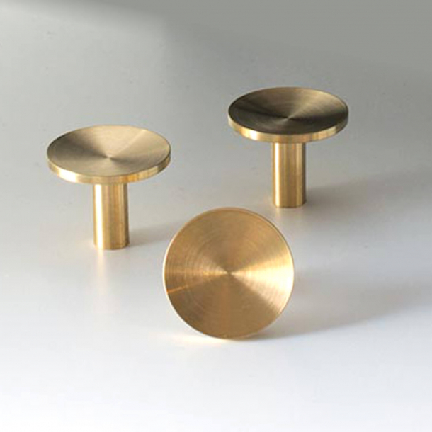 Furniture knob - Brushed brass - STURE - 28 x 23 mm