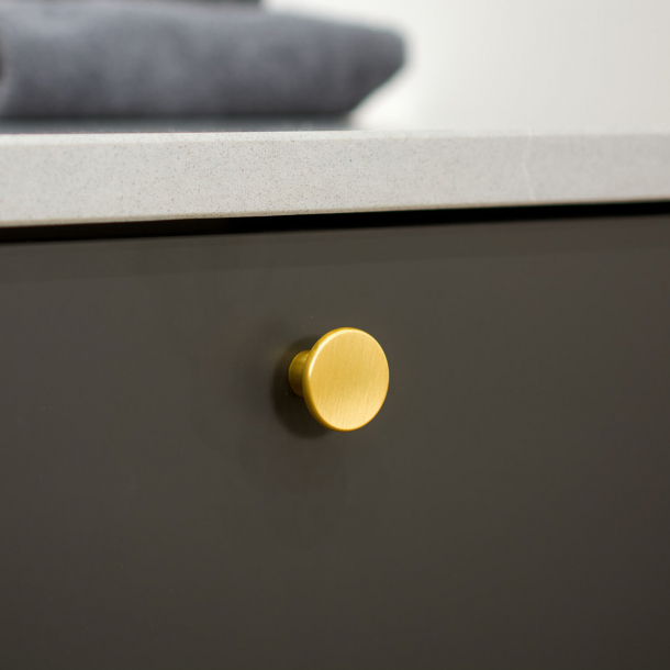 Cabinet knob - Brushed brass - COMO - 26 x 18 mm