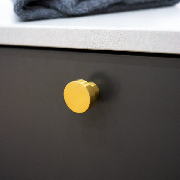Cabinet knob - Brushed brass - MOOD - 30 x 25mm