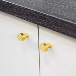 Cabinet knob - Brushed brass - MOOD - 30 x 25mm