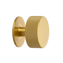 Furniture knob - Brass - CREST - 32mm x 28mm