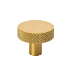 Cabinet knob FLAT - Brushed brass - 32 mm