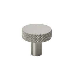 Mbelknopf FLAT - Edelstahl gebrstet look - 26 mm