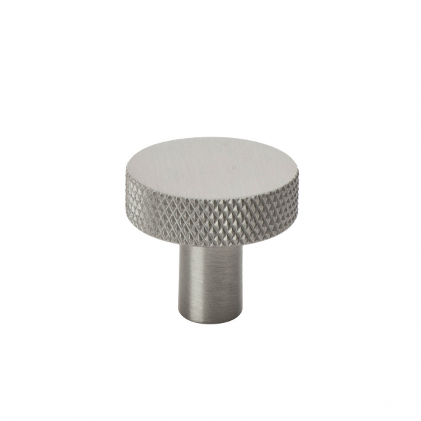 Mbelknopf FLAT - Edelstahl gebrstet look - 26 mm