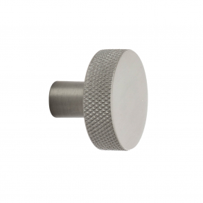 Cabinet knob FLAT - Brushed stainless steel - 32 mm