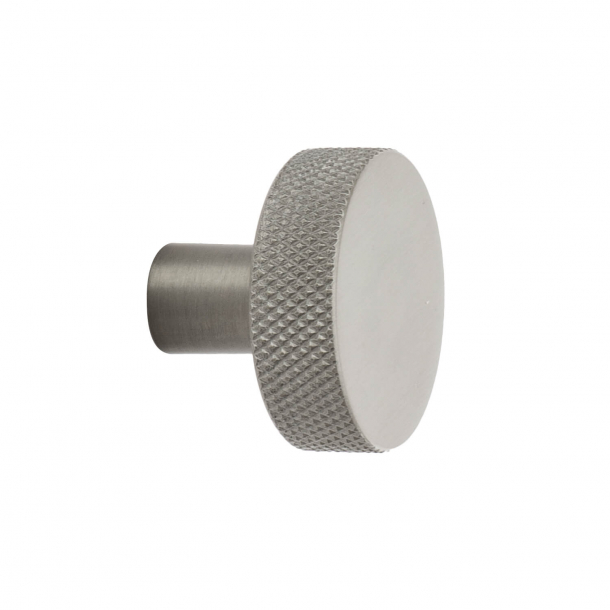 Cabinet knob FLAT - Brushed stainless steel - 32 mm