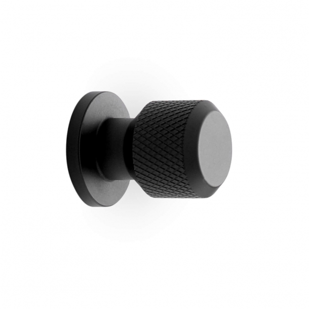 Furnipart Cabinet knob - Matt black - Model MANOR - 30 x 35 mm
