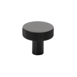 Cabinet knob FLAT - Matte black - 26 mm